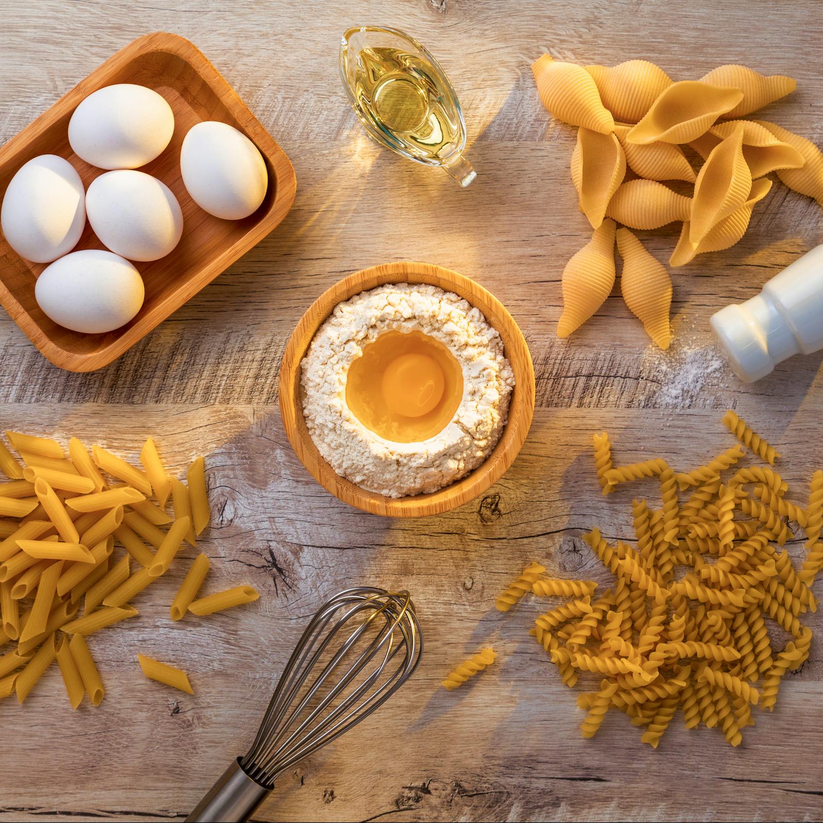 Ingredienti per preparare pasta fatta in casa